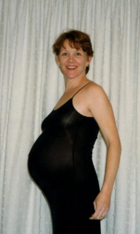 Photo of Martine Ford of Spirit Yoga in her 2nd pregnancy in 1997